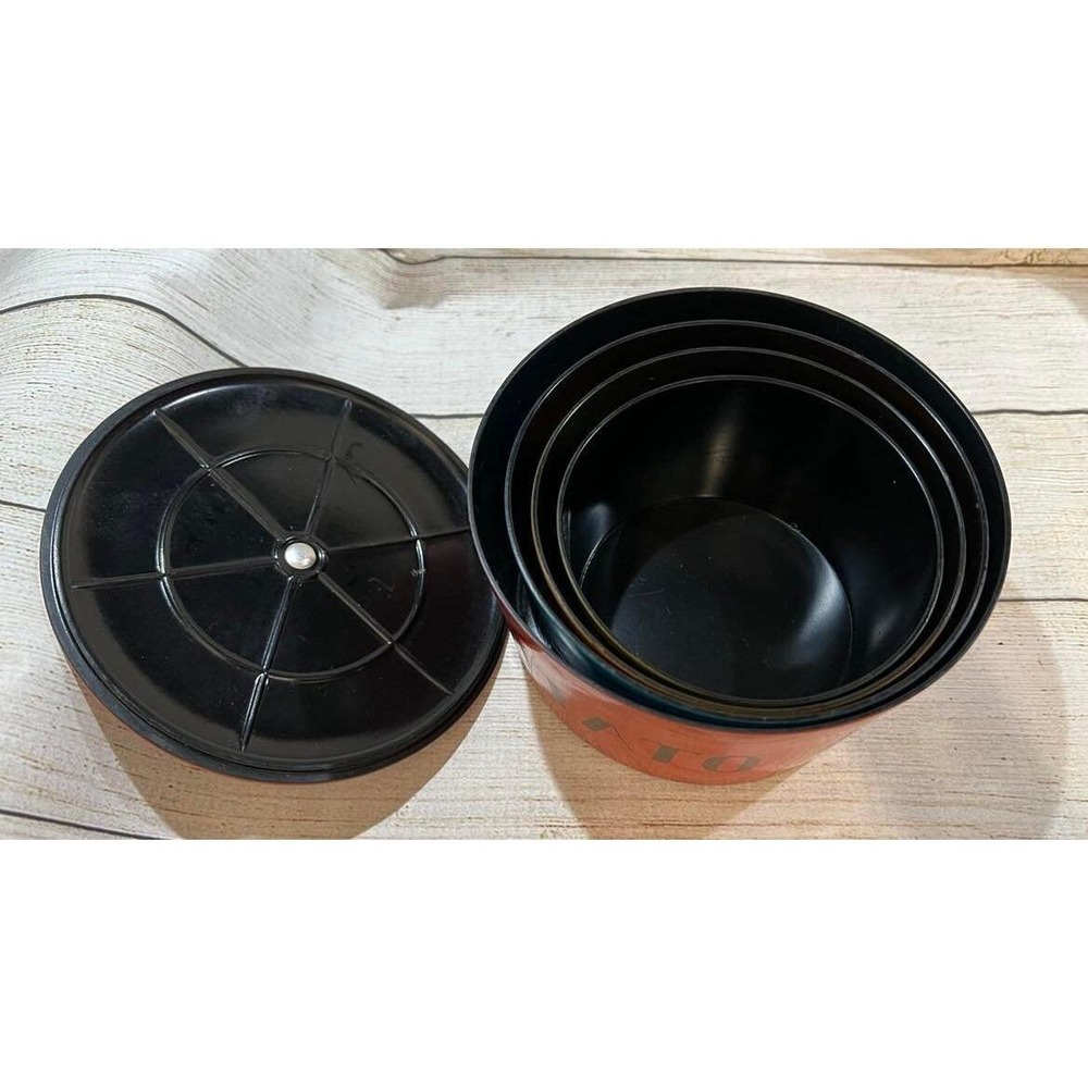 Vintage Japan ISCO Retro MCM Nesting Bowls Chips Nuts Pretzels Snacks Lacquered - Picture 5 of 5